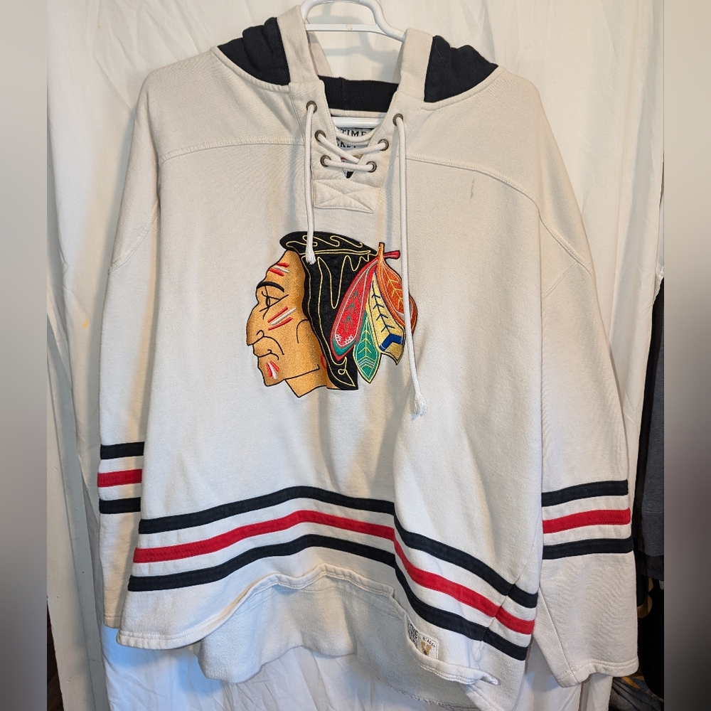 Men's Hooded Sweatshirt 4XL Blackhawks
